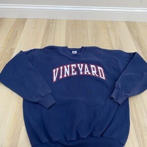 Champion Basic Training VTG 90s Martha's Vineyard Crewneck Sweater Adult XL Blue